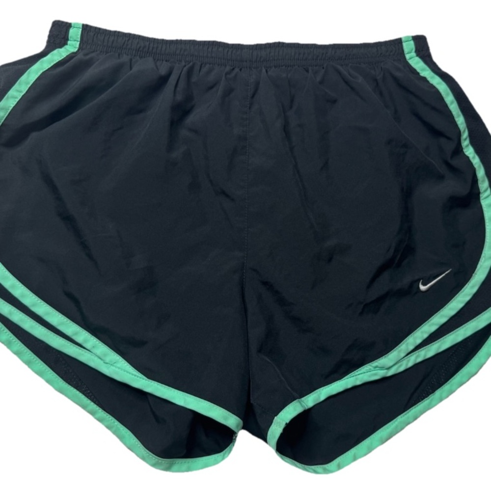Nike Women’s Dri-FIT Running Shorts – Black with Teal Trim – Size Small - Lined